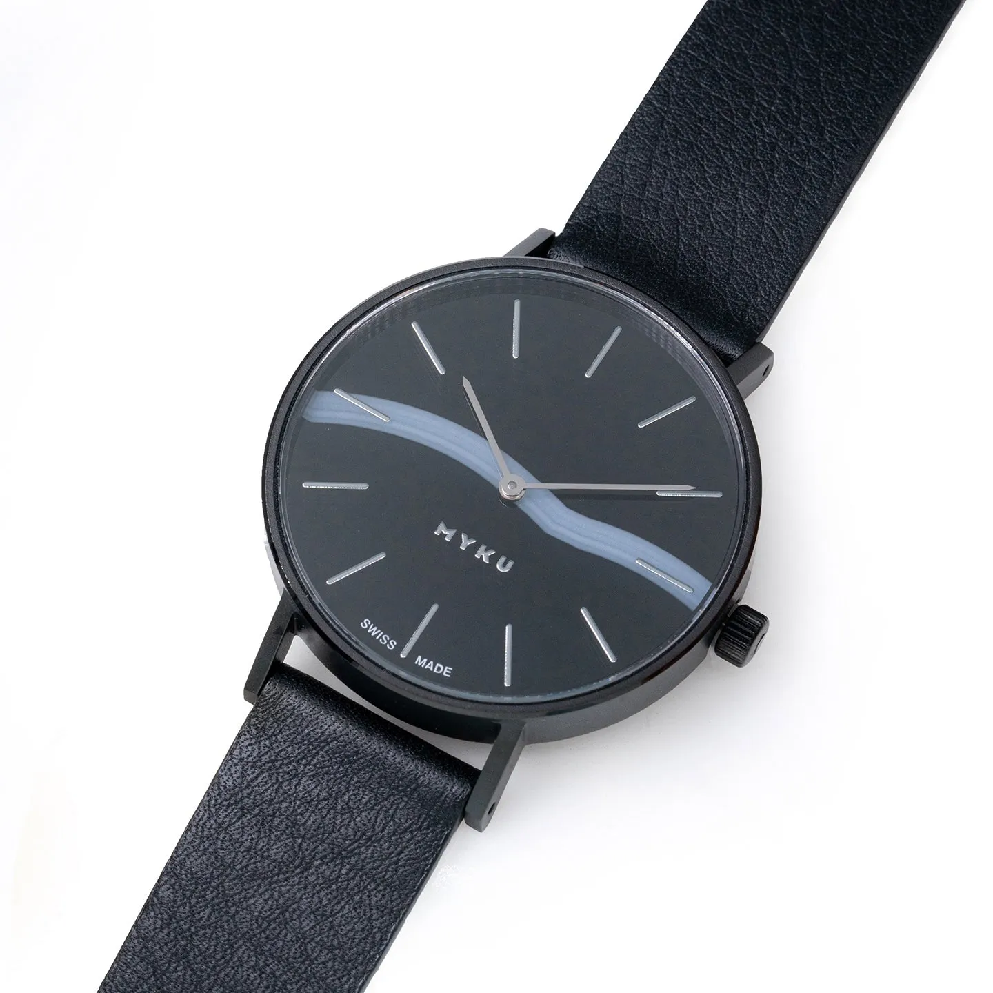 MYKU Black Onyx Space Black 38mm Watch