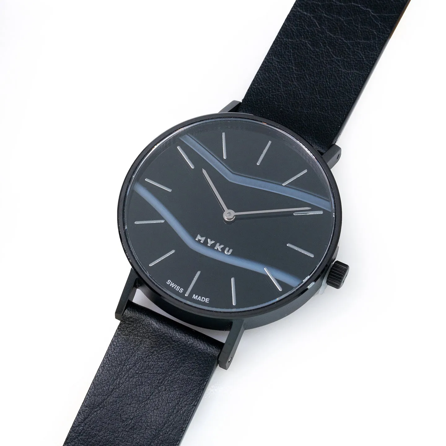 MYKU Black Onyx Space Black 38mm Watch