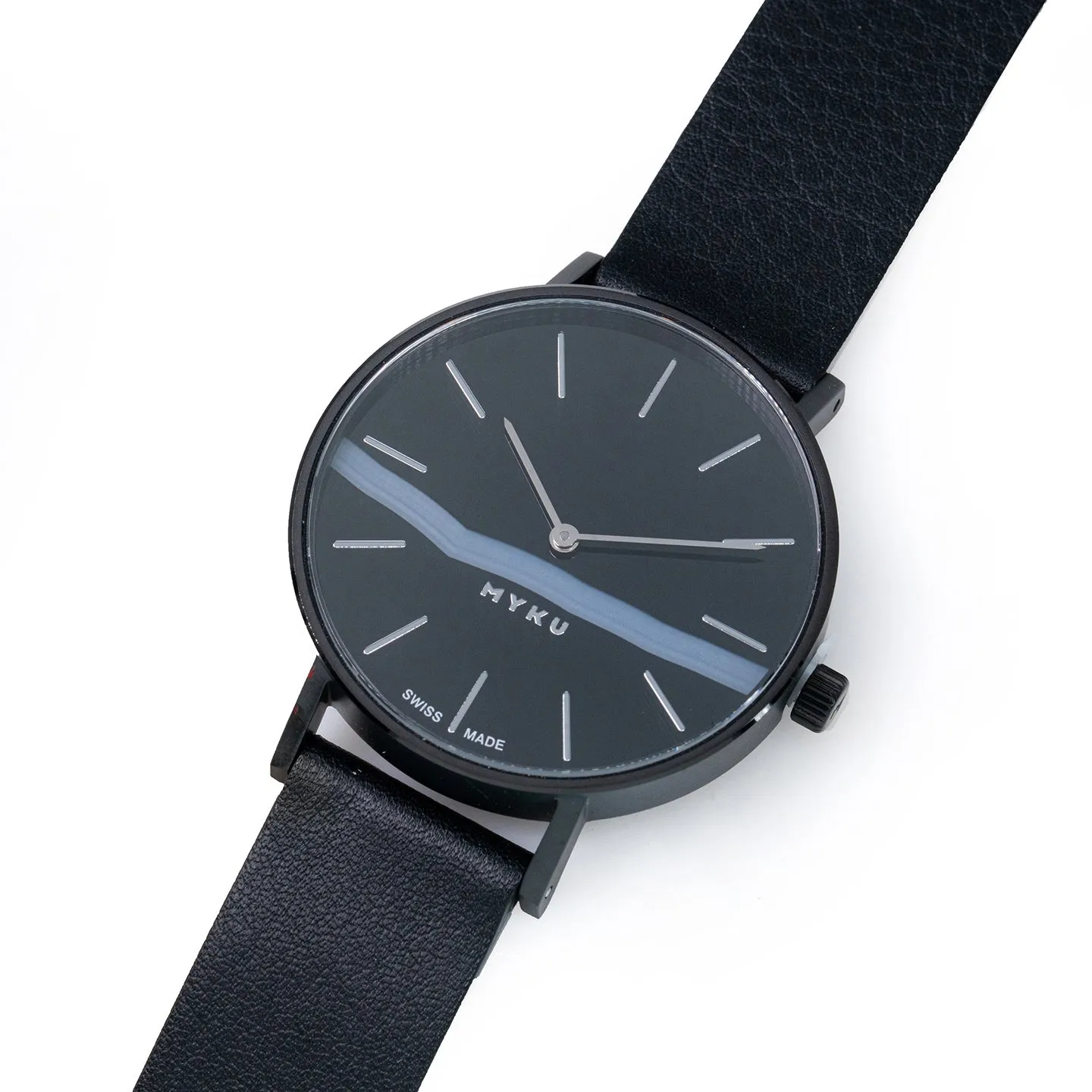 MYKU Black Onyx Space Black 38mm Watch