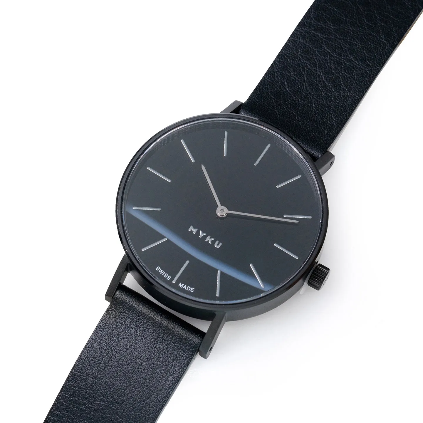 MYKU Black Onyx Space Black 38mm Watch