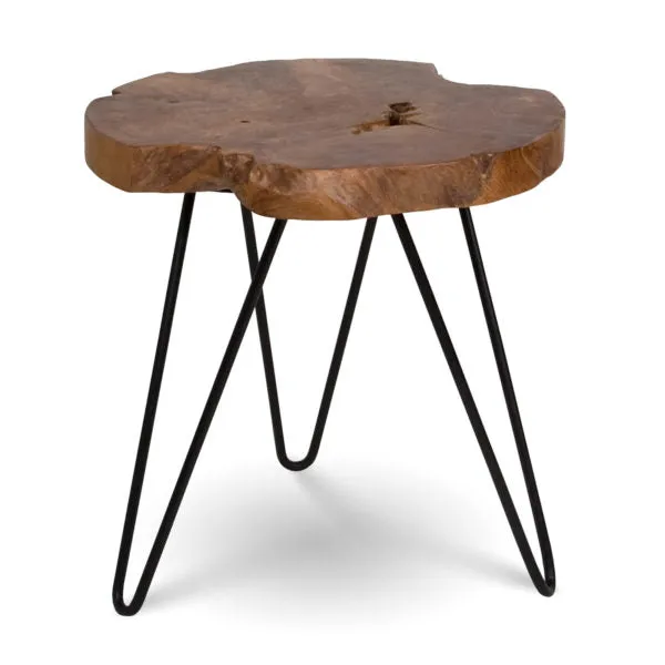 Natura Hairpin Round Accent Table