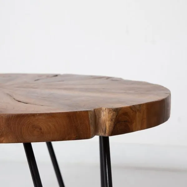 Natura Hairpin Round Accent Table