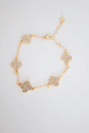 Pave Clover Bracelet