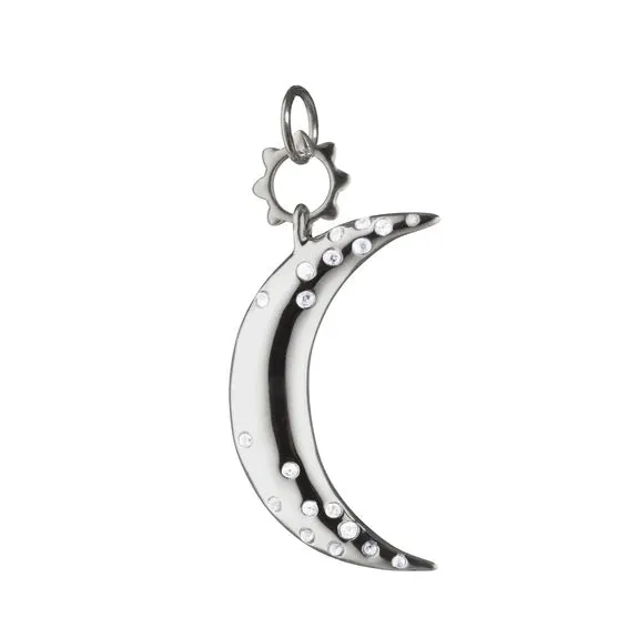 "DREAM" MOON CHARM WITH SAPPHIRES