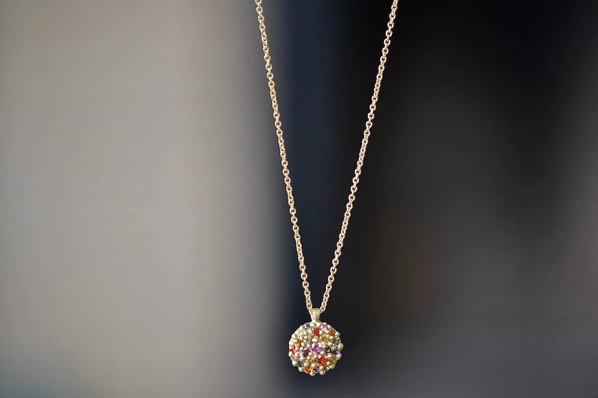 River Dome Pendant Necklace in Blossom Crush