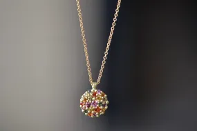 River Dome Pendant Necklace in Blossom Crush