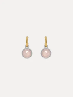 Rose Quartz Cabochon Earrings