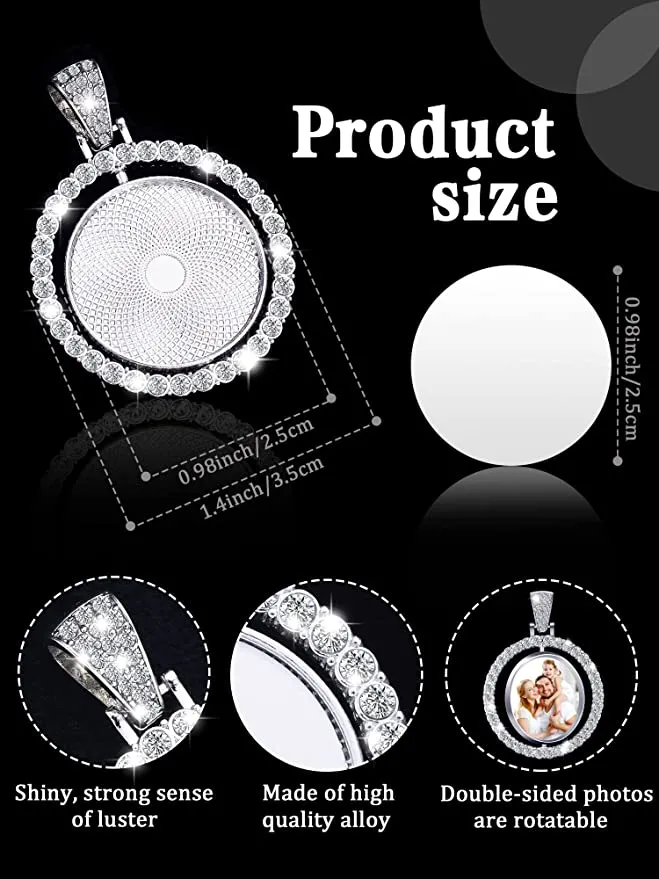 Round Rhinestone Pendant Necklace