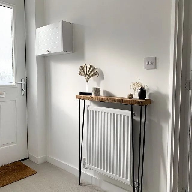 Rustic Wooden Radiator Shelf & Console Table handcrafted in the UK