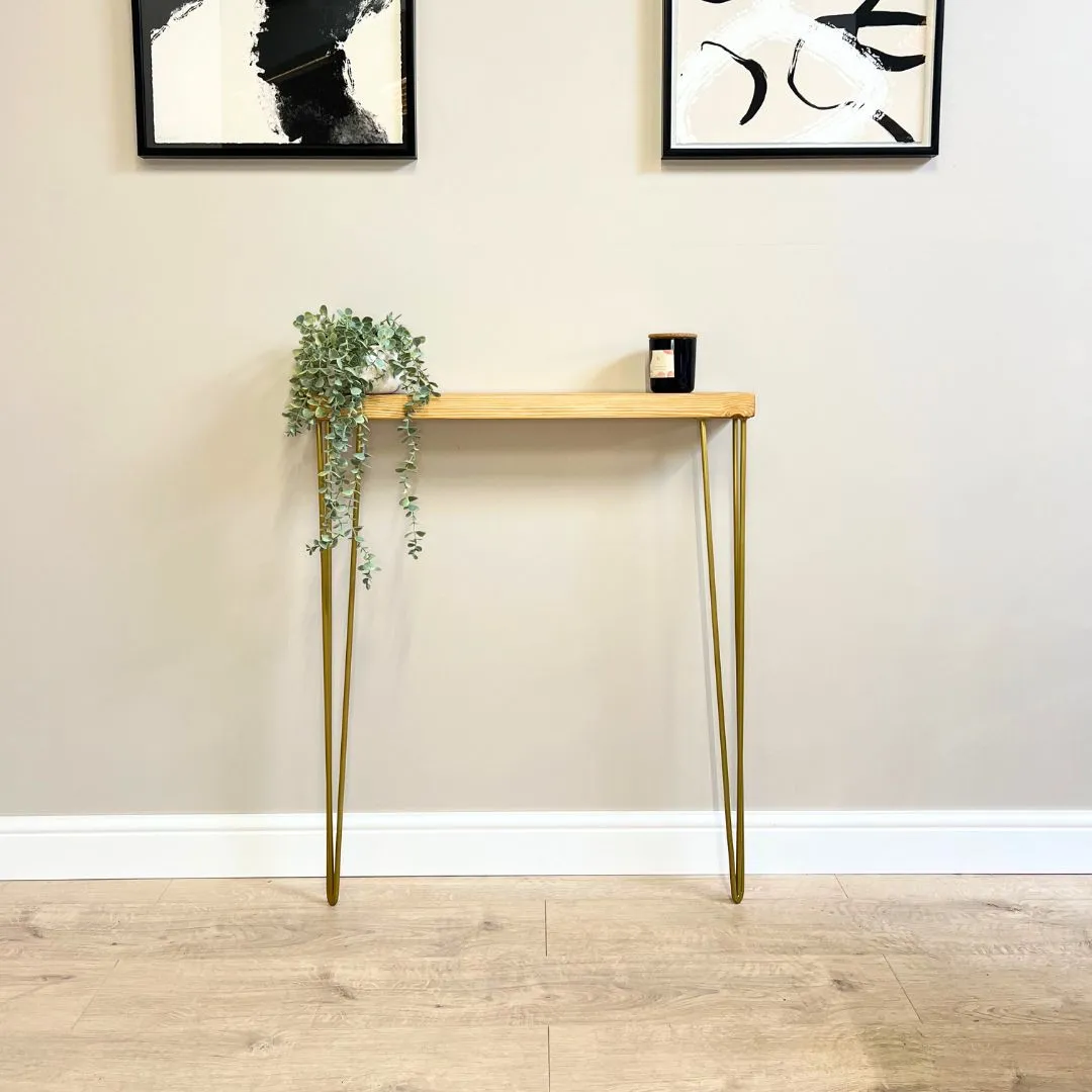 Rustic Wooden Radiator Shelf & Console Table handcrafted in the UK