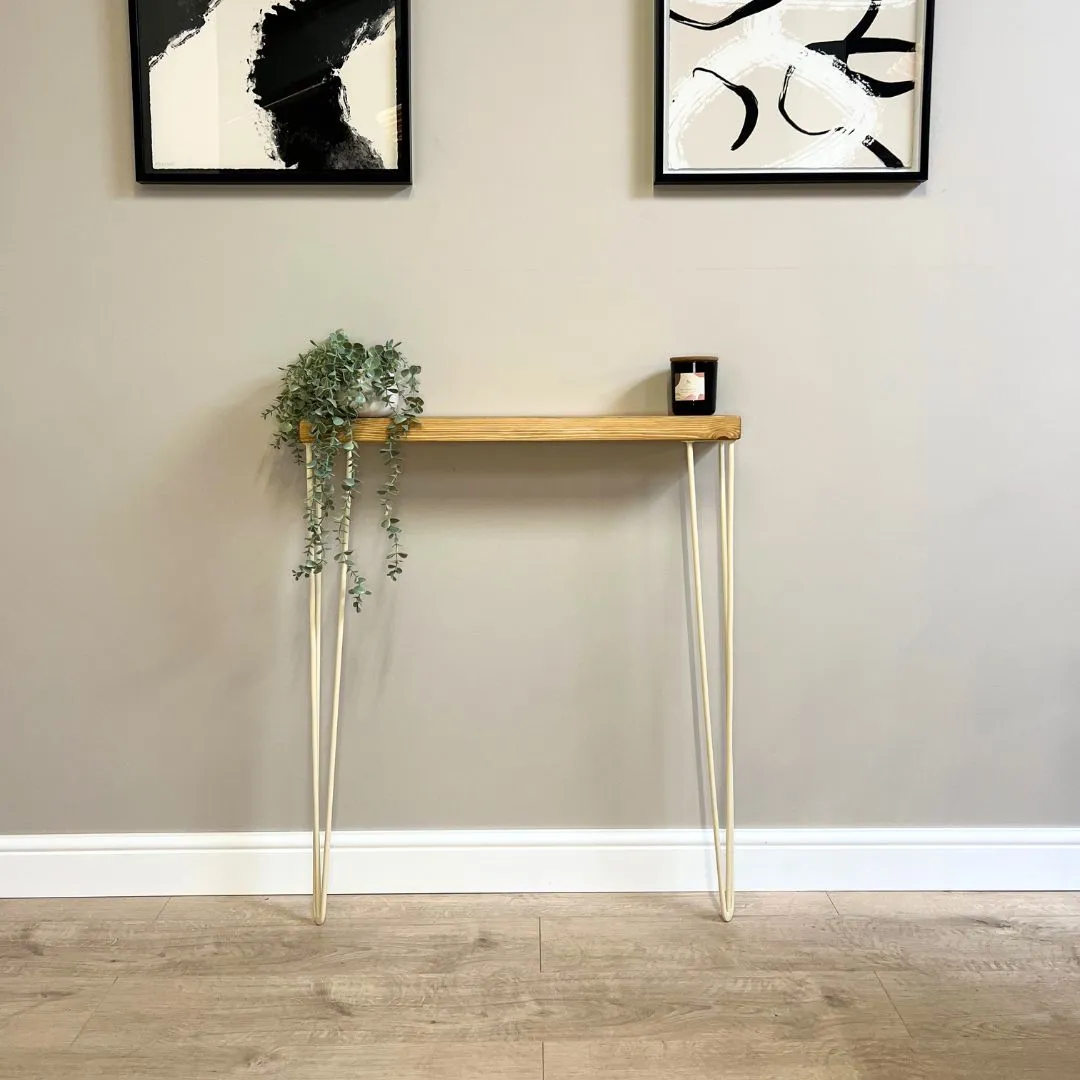 Rustic Wooden Radiator Shelf & Console Table handcrafted in the UK