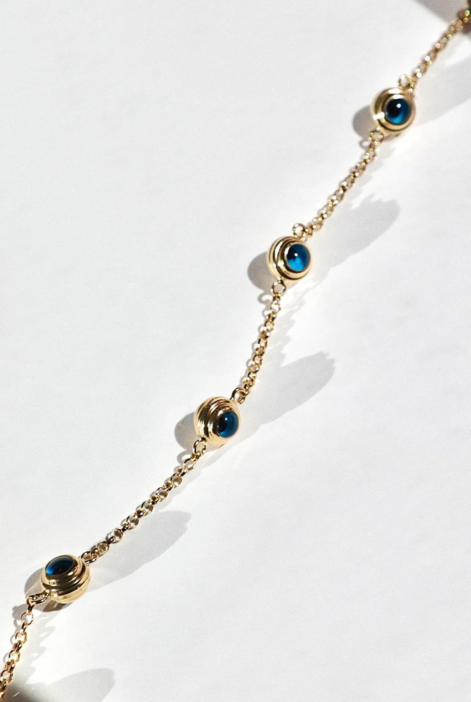 SIDAMARA 14k Gold Evil Eye Bracelet