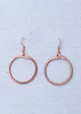 Small Copper Hoop Earrings