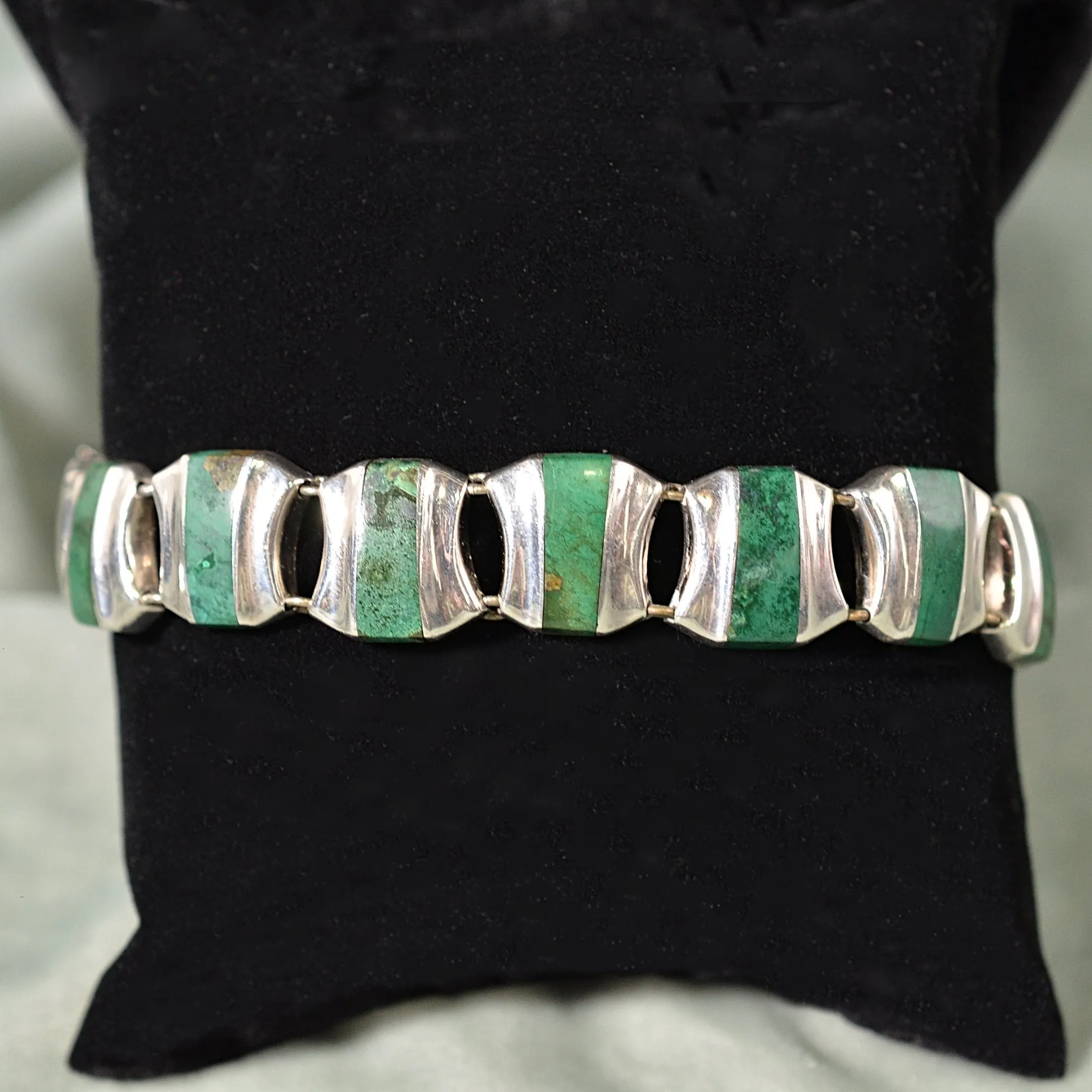 SOLD Vintage Enrique Ledesma Necklace Bracelet Set,1950s Taxco Sterling