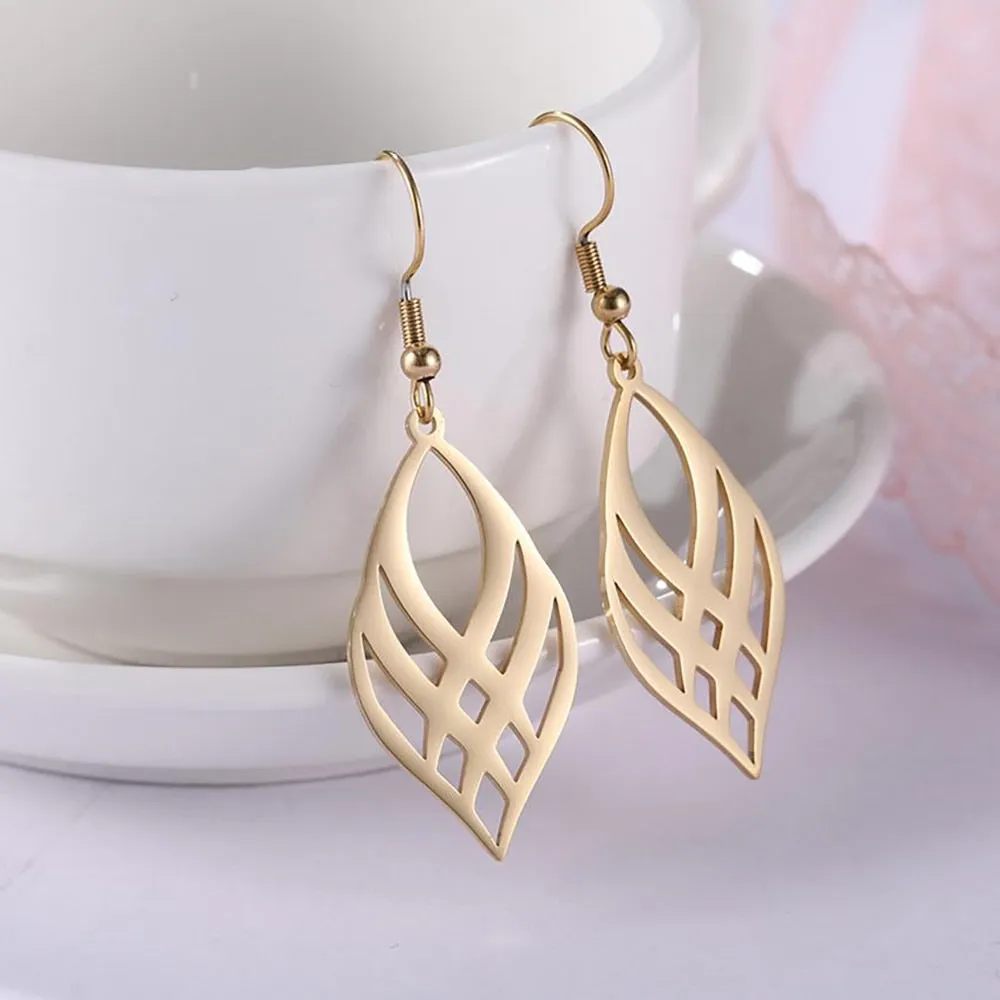 Stainless Steel Geometric Drop Earrings