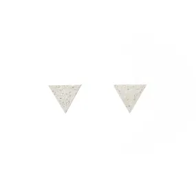 Tetrahedron Earring (White)