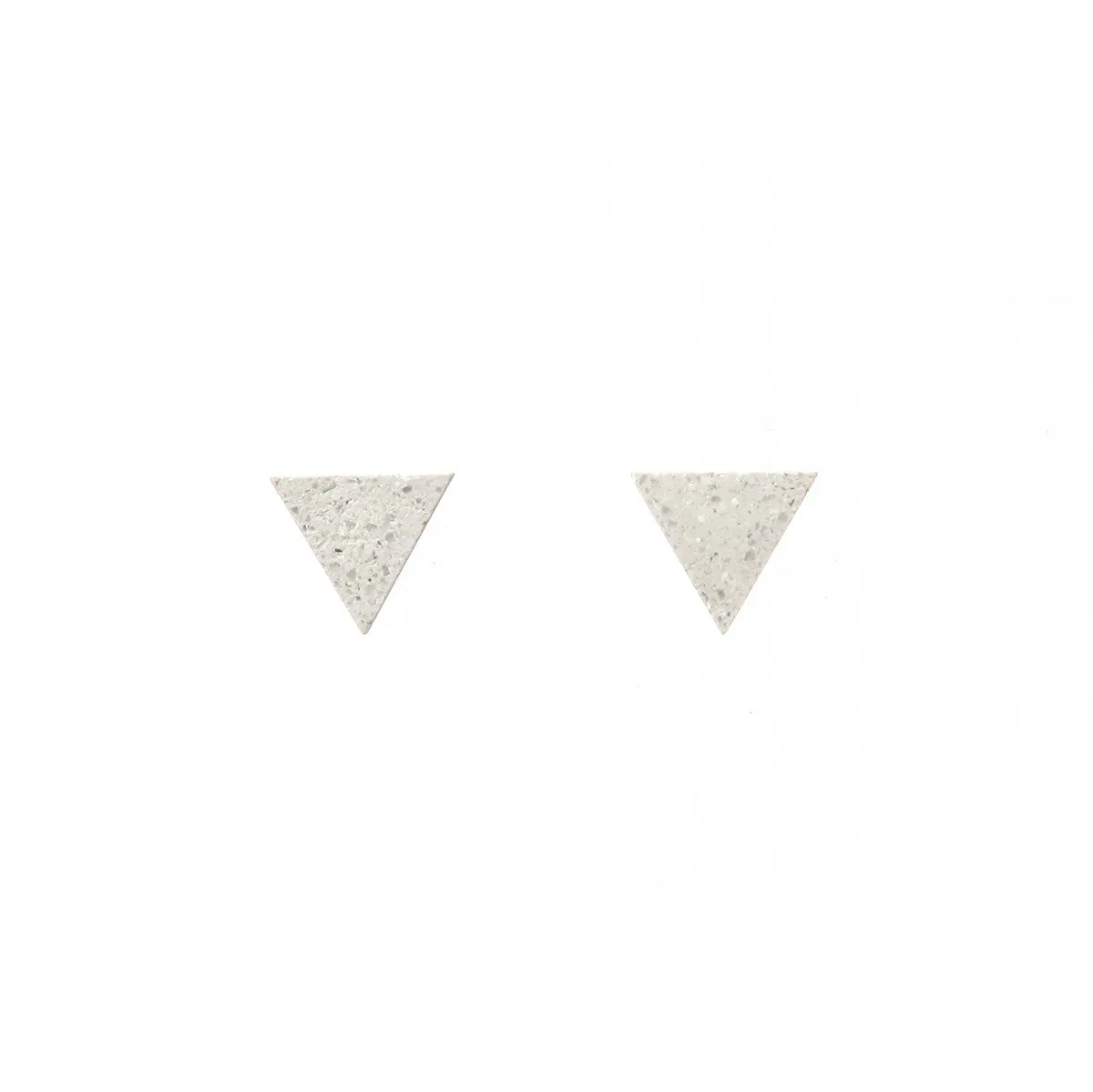 Tetrahedron Earring (White)