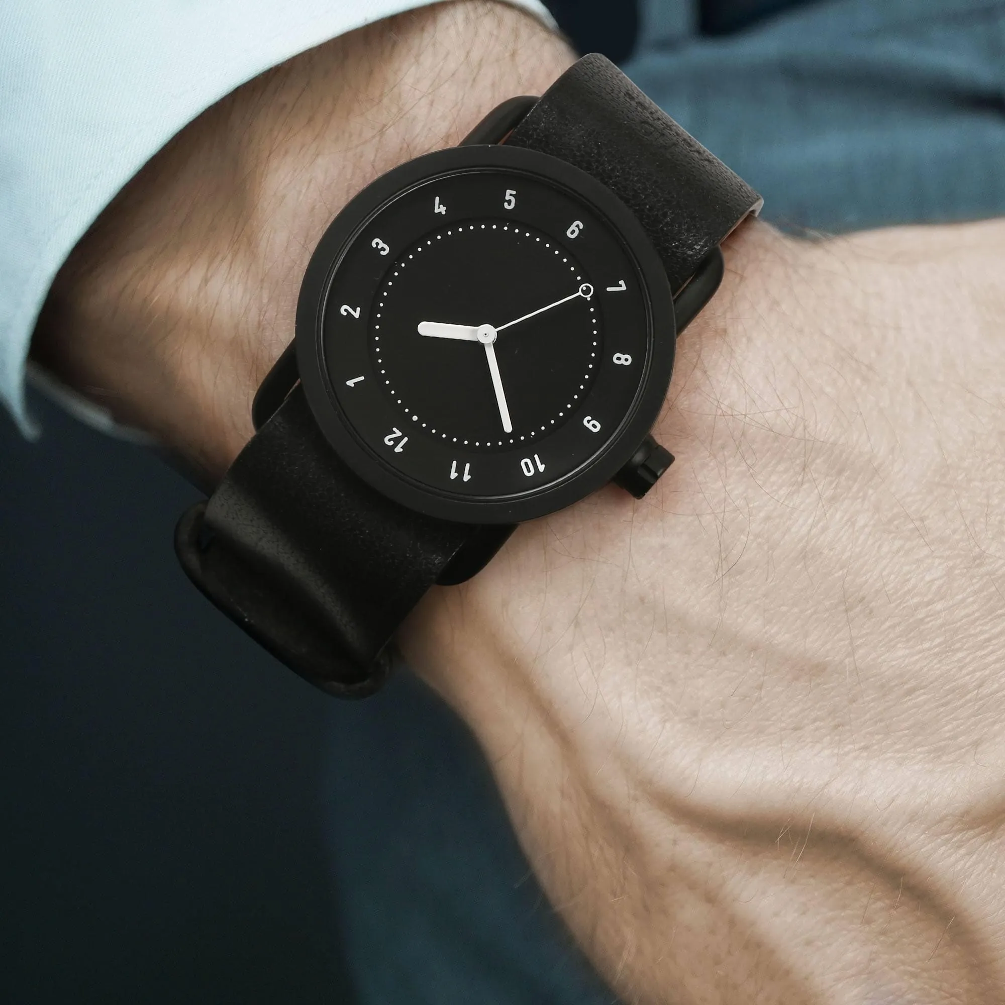 TID No.1 Black Dial / Black Leather Strap / Black Buckle