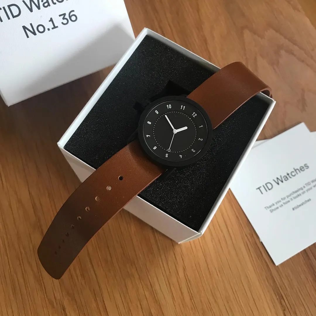 TID No.1 Black Dial / Tan Leather Strap / Black Buckle