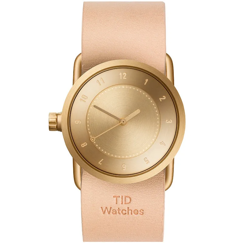 TID No.1 Gold Dial / Natural Leather Strap / Gold Buckle