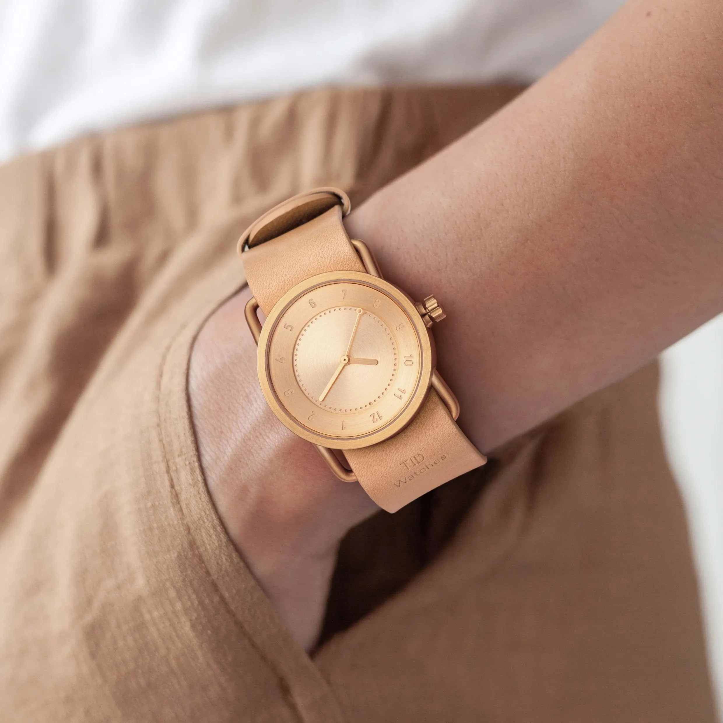 TID No.1 Gold Dial / Natural Leather Strap / Gold Buckle