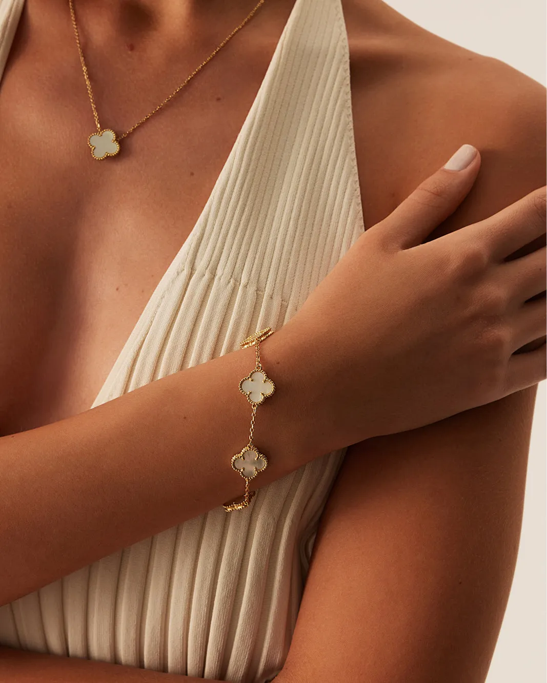 VENETIA BRACELET - PEARL-GOLD