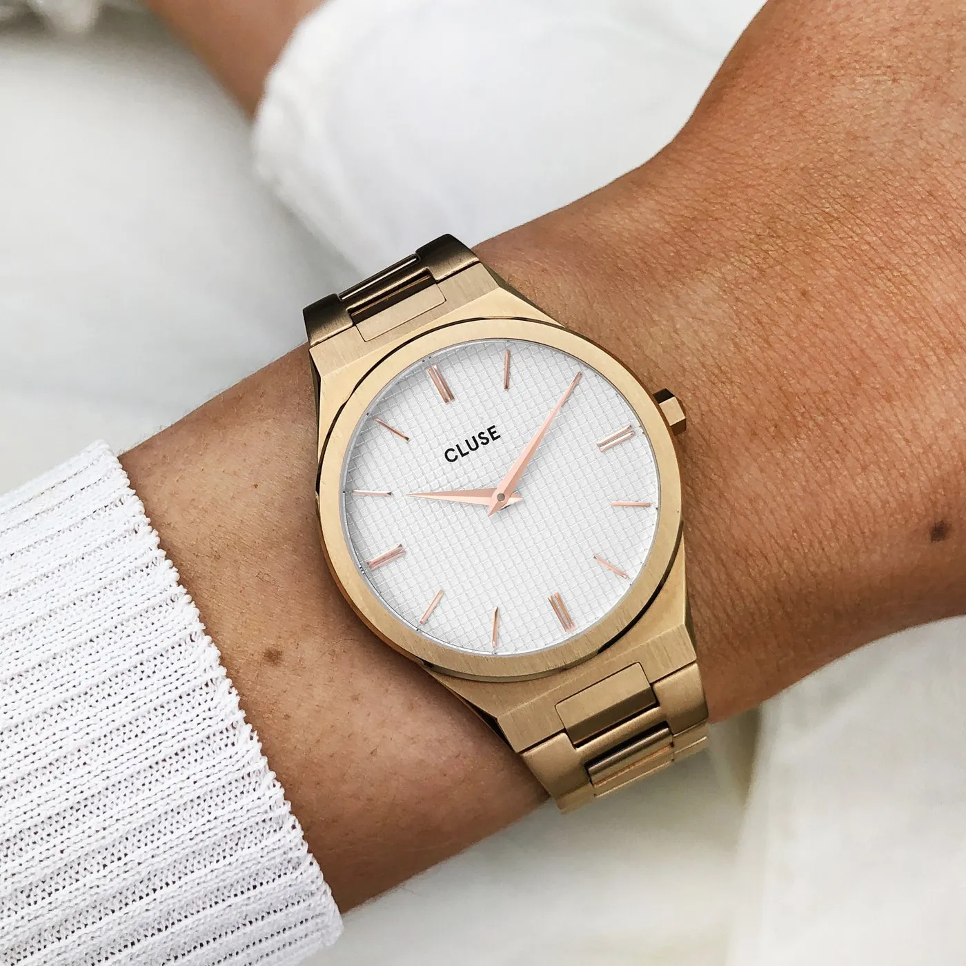 Vigoureux Steel White, Rose Gold Colour