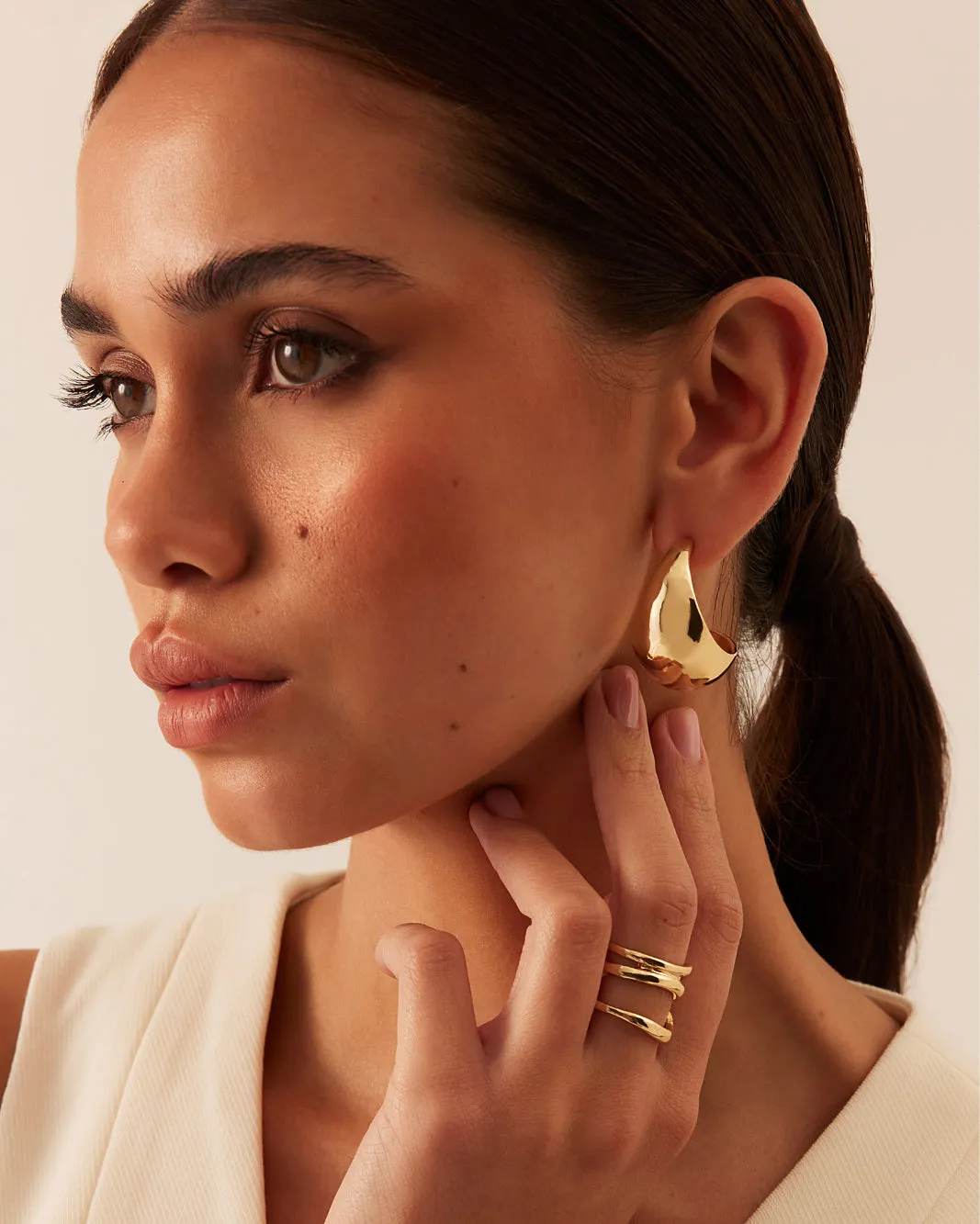 ZAHLIA EARRINGS - GOLD